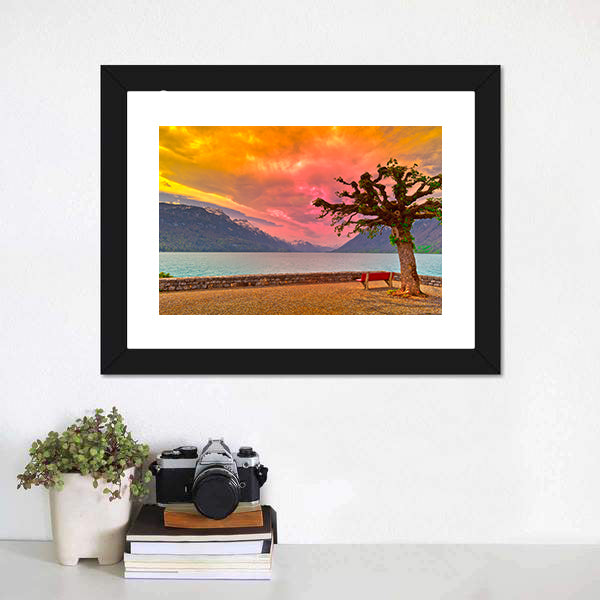 Lake Brienzer at Sunset Canvas Wall Art
