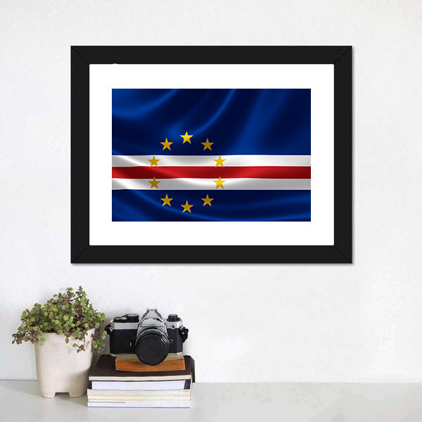 Flag Of Cape Verde Canvas Wall Art-5 Horizontal-Gallery Wrap-22" x 12"-Tiaracle