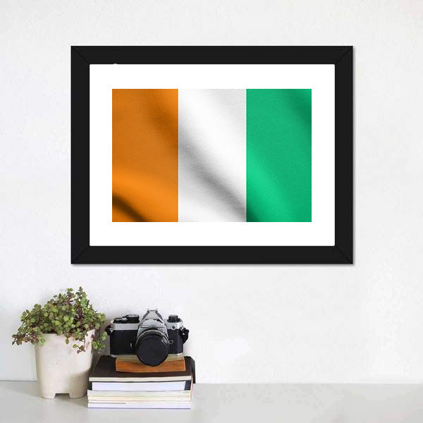 Flag Of Ivory Coast Canvas Wall Art-5 Horizontal-Gallery Wrap-22" x 12"-Tiaracle
