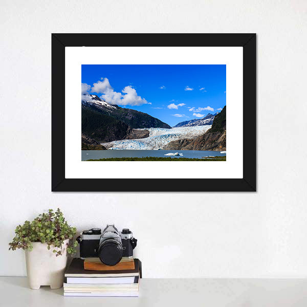 Mendenhall Glacier And Lake In Juneau Canvas Wall Art
