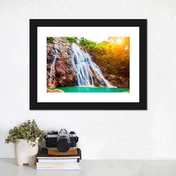 Na Muang Waterfalls Canvas Wall Art-5 Horizontal-Gallery Wrap-22" x 12"-Tiaracle