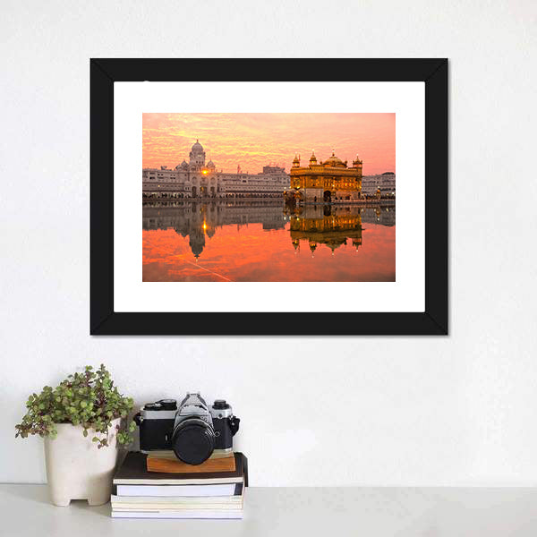 Golden Temple in Amritsar India Canvas Wall Art-5 Horizontal-Gallery Wrap-22" x 12"-Tiaracle