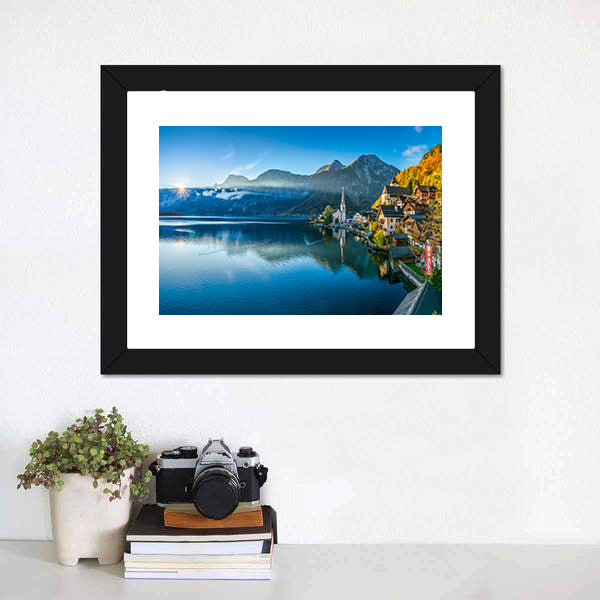 Hallstatt Mountain Village Canvas Wall Art