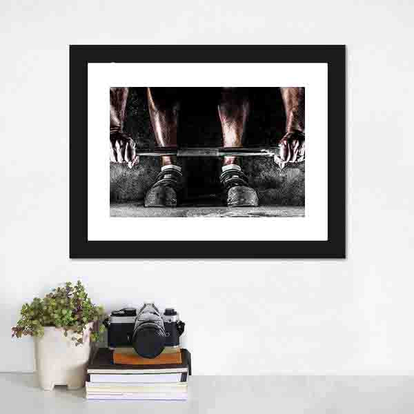 Bodybuilder Man Motivational Canvas Wall Art-3 Horizontal-Gallery Wrap-25" x 16"-Tiaracle