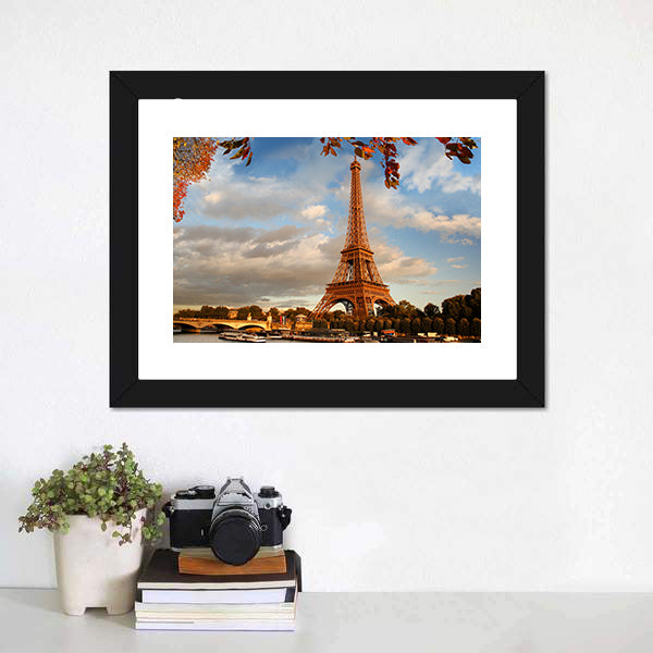 Eiffel Tower in Autumn Canvas Wall Art