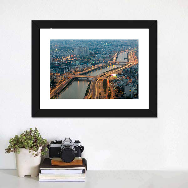 Ho Chi Minh City View Vietnam Canvas Wall Art-5 Horizontal-Gallery Wrap-22" x 12"-Tiaracle