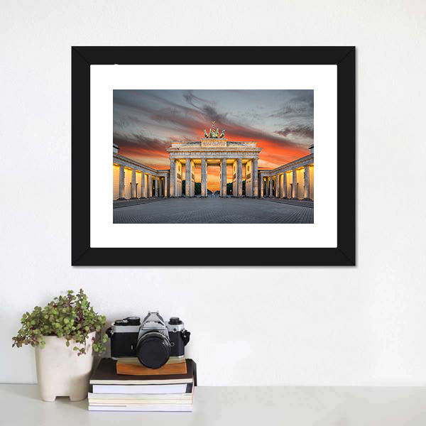 Famous Brandenburg Gate Canvas Wall Art-5 Horizontal-Gallery Wrap-22" x 12"-Tiaracle