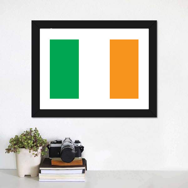 Ireland Flag Canvas Wall Art-5 Horizontal-Gallery Wrap-22" x 12"-Tiaracle