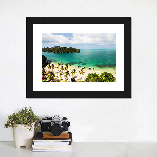 Islands In The Sea And Beach Thailand Canvas Wall Art-5 Horizontal-Gallery Wrap-22" x 12"-Tiaracle