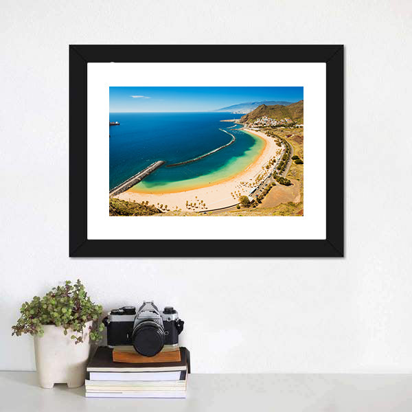 Beach Las Teresitas Canvas Wall Art-3 Horizontal-Gallery Wrap-25" x 16"-Tiaracle