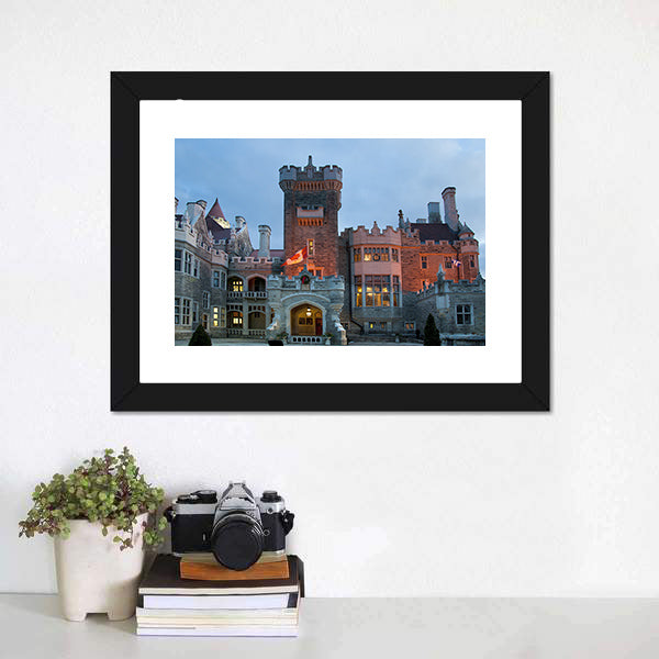 Architecture Of Casa Loma Canada Canvas Wall Art-3 Horizontal-Gallery Wrap-25" x 16"-Tiaracle
