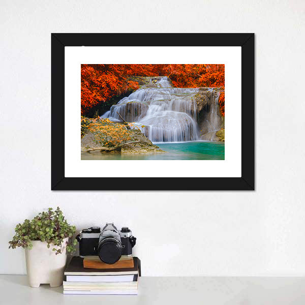 Erwan Waterfall Canvas Wall Art-5 Horizontal-Gallery Wrap-22" x 12"-Tiaracle
