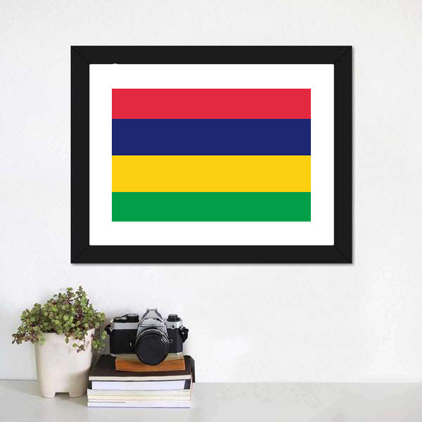 Flag Of Mauritius Canvas Wall Art-5 Horizontal-Gallery Wrap-22" x 12"-Tiaracle