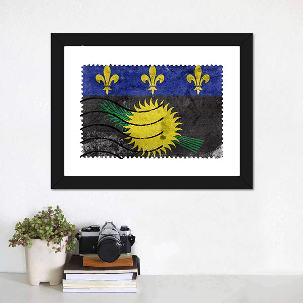 Flag Of Guadeloupe France Canvas Wall Art-5 Horizontal-Gallery Wrap-22" x 12"-Tiaracle