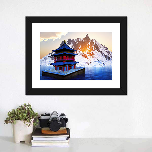 Buddhist Shrine In Bhutan Canvas Wall Art-5 Horizontal-Gallery Wrap-22" x 12"-Tiaracle