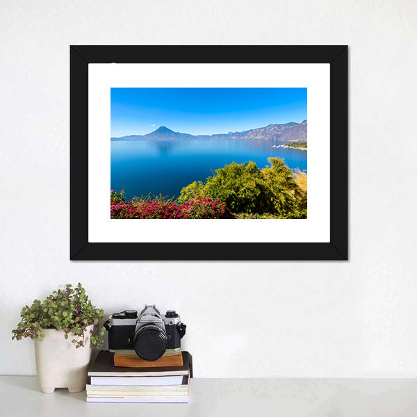 Lake Atitlan With Volcanoes Canvas Wall Art