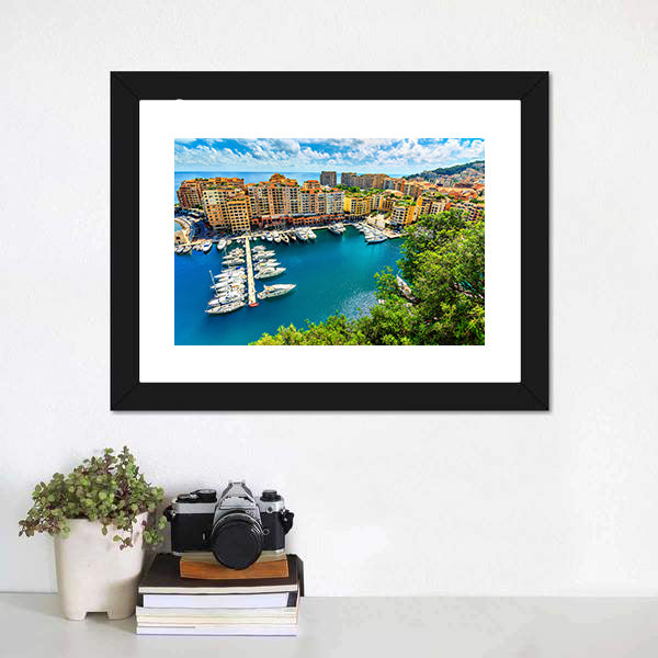 Monte Carlo Bay Monaco Canvas Wall Art-5 Horizontal-Gallery Wrap-22" x 12"-Tiaracle