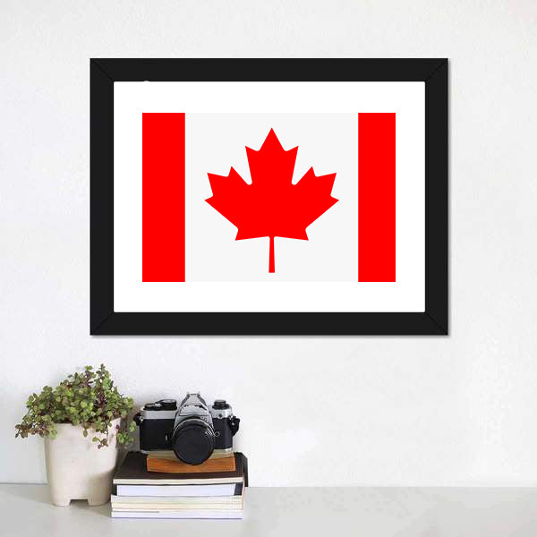 Flag Of Canada Canvas Wall Art-5 Horizontal-Gallery Wrap-22" x 12"-Tiaracle