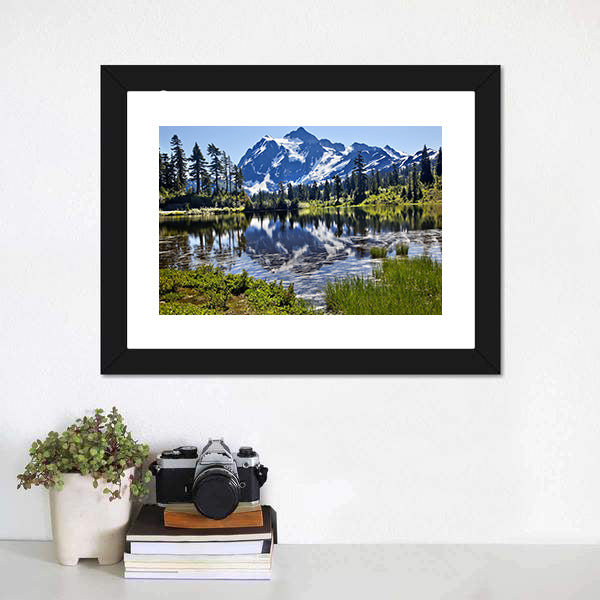 Mount Shuksan Canvas Wall Art-5 Horizontal-Gallery Wrap-22" x 12"-Tiaracle