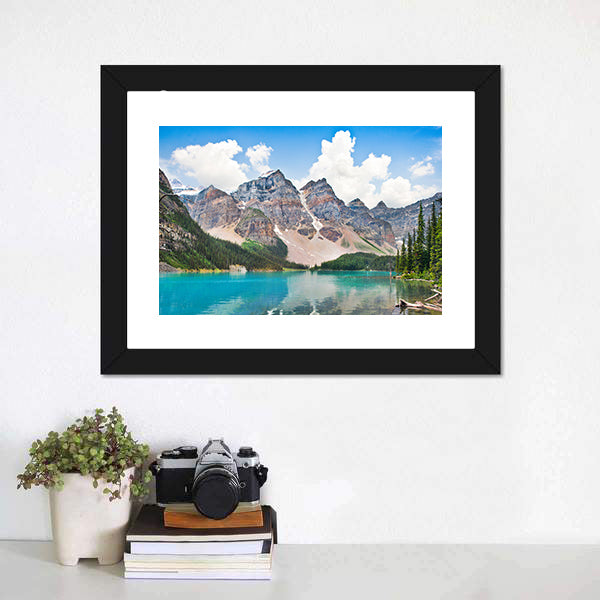 Famous Moraine Lake Canvas Wall Art-5 Horizontal-Gallery Wrap-22" x 12"-Tiaracle