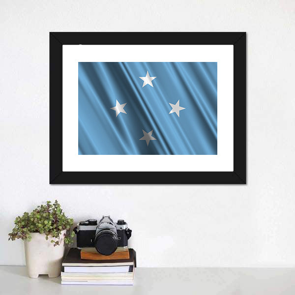 Micronesia Flag Canvas Wall Art-5 Horizontal-Gallery Wrap-22" x 12"-Tiaracle