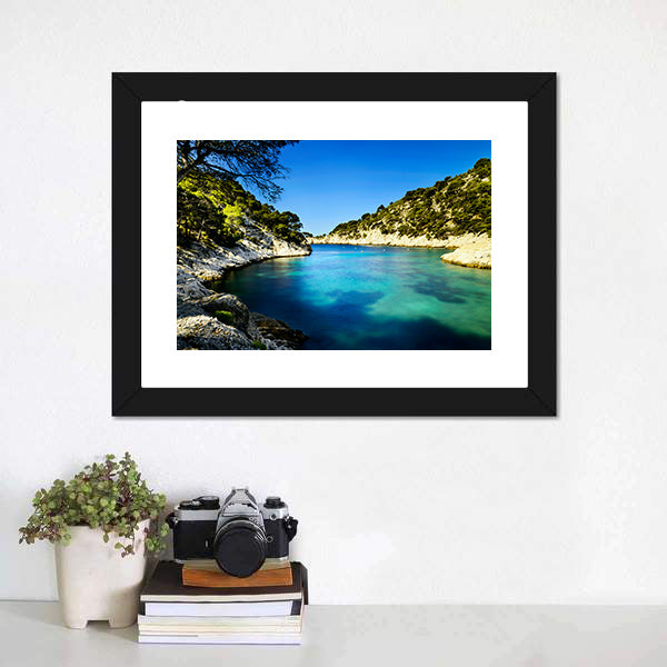 Calanques Of Port Pin In Cassis In France Canvas Wall Art-5 Horizontal-Gallery Wrap-22" x 12"-Tiaracle