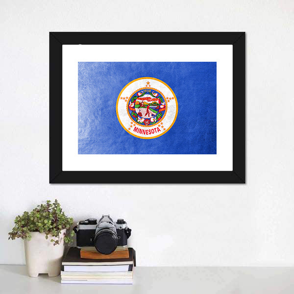 Minnesota Flag Canvas Wall Art-5 Horizontal-Gallery Wrap-22" x 12"-Tiaracle