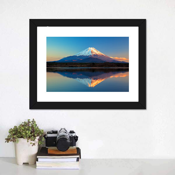 Mount Fuji & Lake Shoji Canvas Wall Art-5 Horizontal-Gallery Wrap-22" x 12"-Tiaracle