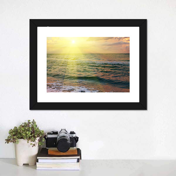 Beautiful Sea Sunset Canvas Wall Art