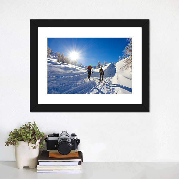 Cross-Country Skiing Canvas Wall Art-5 Horizontal-Gallery Wrap-22" x 12"-Tiaracle