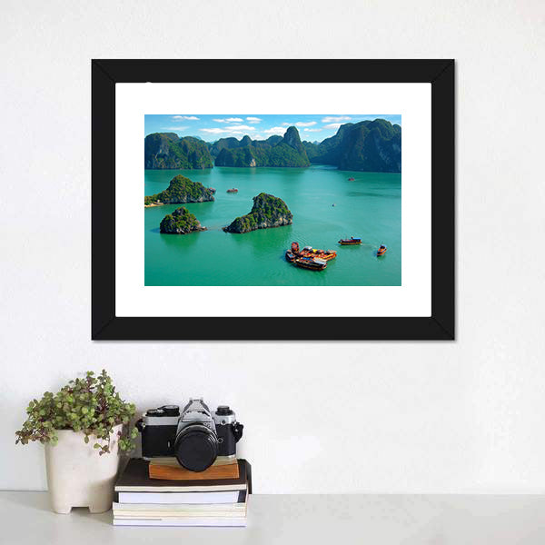 Ha Long Bay Vietnam Canvas Wall Art-5 Horizontal-Gallery Wrap-22" x 12"-Tiaracle