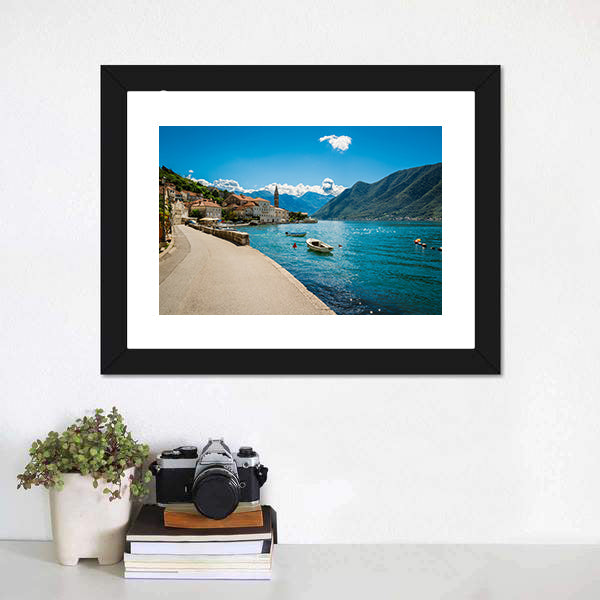 Boka Kotor Bay In Montenegro Canvas Wall Art-3 Horizontal-Gallery Wrap-25" x 16"-Tiaracle