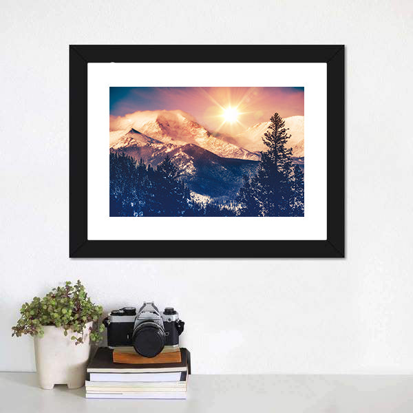 Colorado Mountains at Sunrise Canvas Wall Art