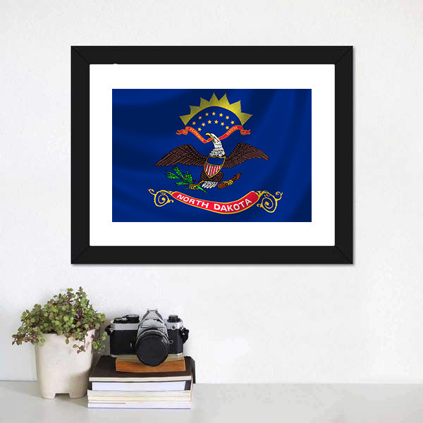 North Dakota Flag Canvas Wall Art-5 Horizontal-Gallery Wrap-22" x 12"-Tiaracle