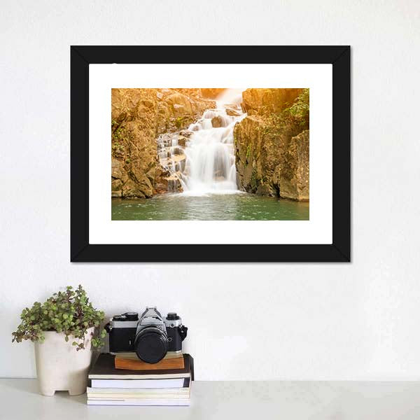 Namtok Phlio Waterfall Canvas Wall Art-5 Horizontal-Gallery Wrap-22" x 12"-Tiaracle