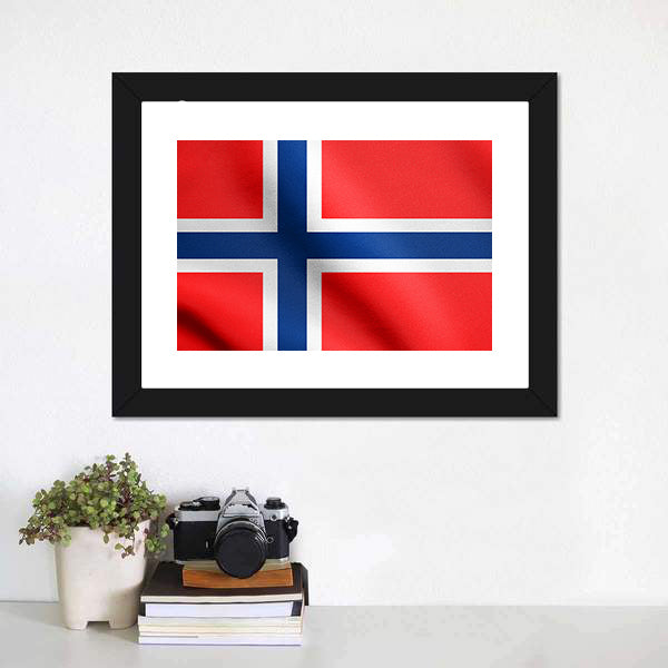 Flag Of Norway Canvas Wall Art-5 Horizontal-Gallery Wrap-22" x 12"-Tiaracle