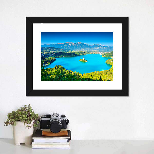 Bled Lake Slovenia Canvas Wall Art-5 Horizontal-Gallery Wrap-22" x 12"-Tiaracle