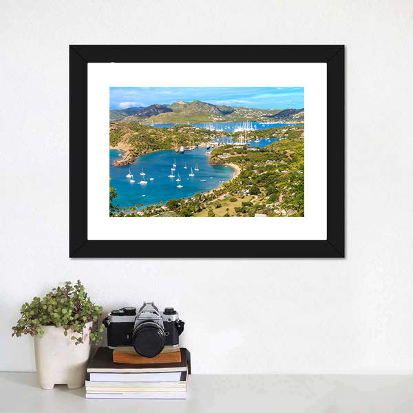 Antigua Bay Canvas Wall Art-5 Horizontal-Gallery Wrap-22" x 12"-Tiaracle