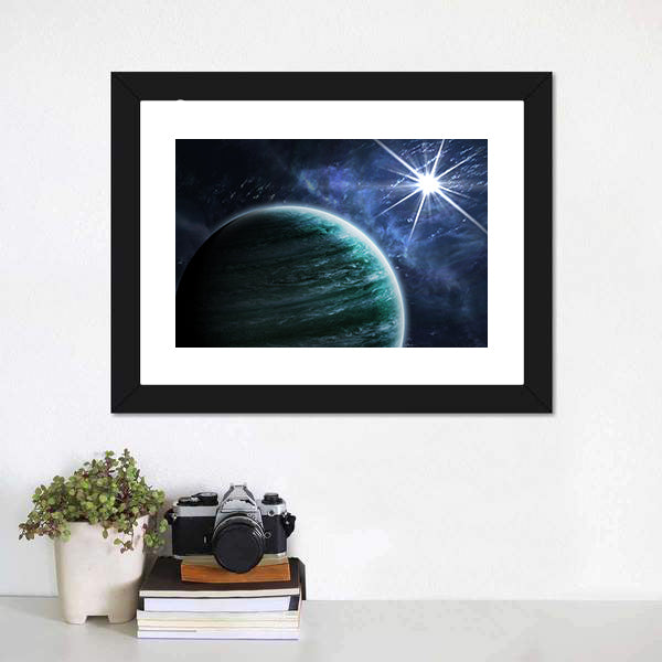 Big Gassy Planet Canvas Wall Art-3 Horizontal-Gallery Wrap-25" x 16"-Tiaracle