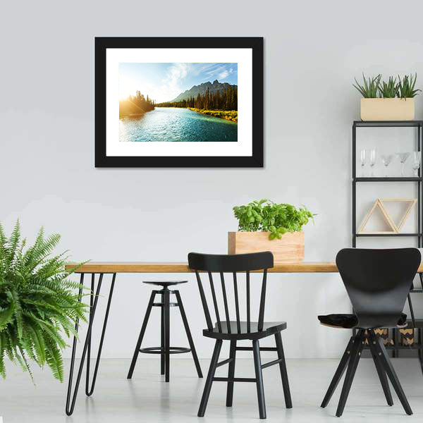 Castle Mountain Canvas Wall Art-3 Horizontal-Gallery Wrap-25" x 16"-Tiaracle