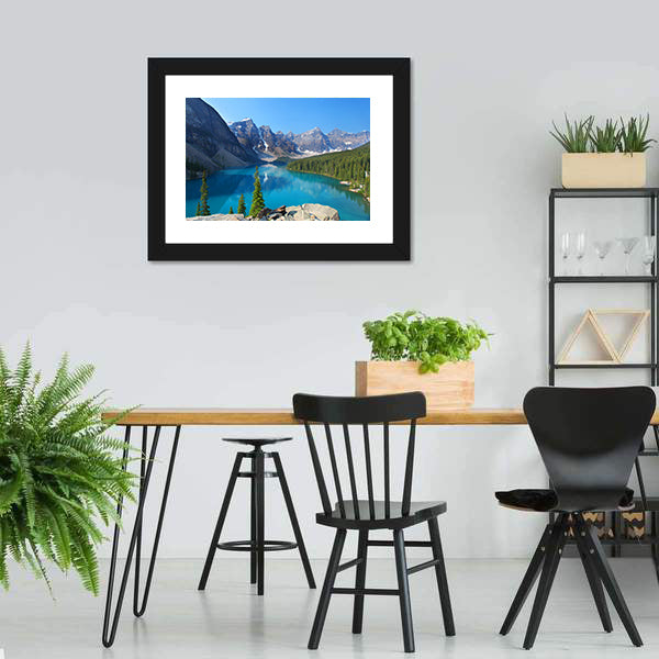 Moraine Lake In Canadian Rockies Canvas Wall Art