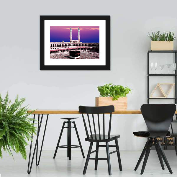 Holy Kaaba at Dusk Canvas Wall Art