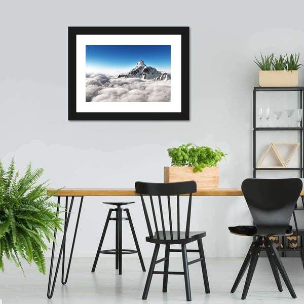 Mountain Above The Clouds Canvas Wall Art-3 Horizontal-Gallery Wrap-25" x 16"-Tiaracle