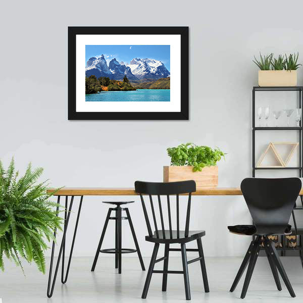 Azure Lake Pehoe Canvas Wall Art