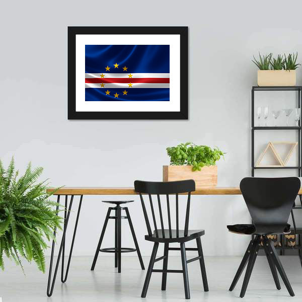 Flag Of Cape Verde Canvas Wall Art-5 Horizontal-Gallery Wrap-22" x 12"-Tiaracle