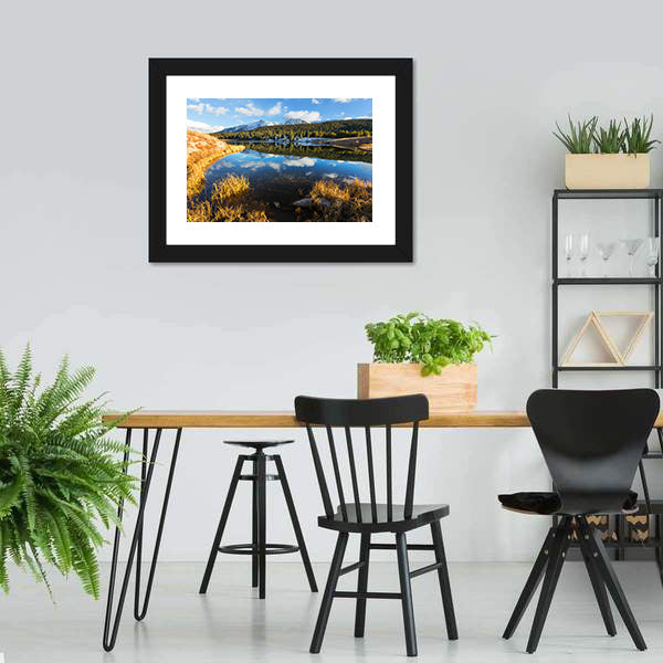 Colorado Rocky Mountain Lake Reflection Canvas Wall Art