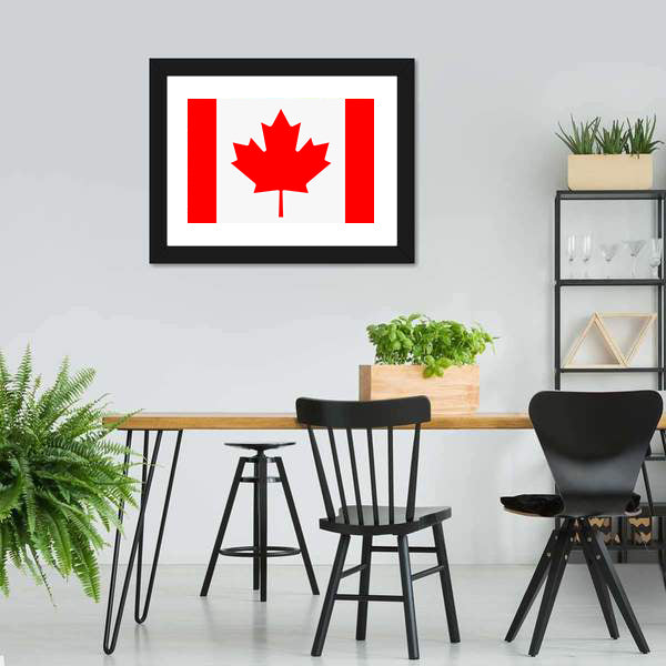 Flag Of Canada Canvas Wall Art-5 Horizontal-Gallery Wrap-22" x 12"-Tiaracle