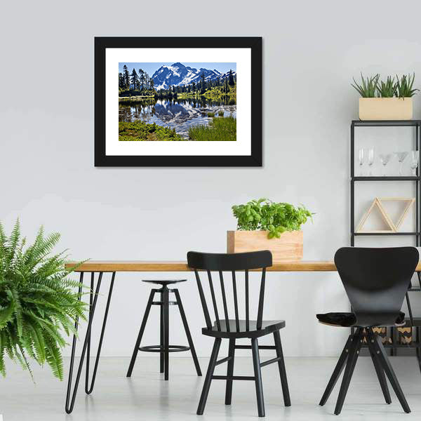 Mount Shuksan Canvas Wall Art-5 Horizontal-Gallery Wrap-22" x 12"-Tiaracle