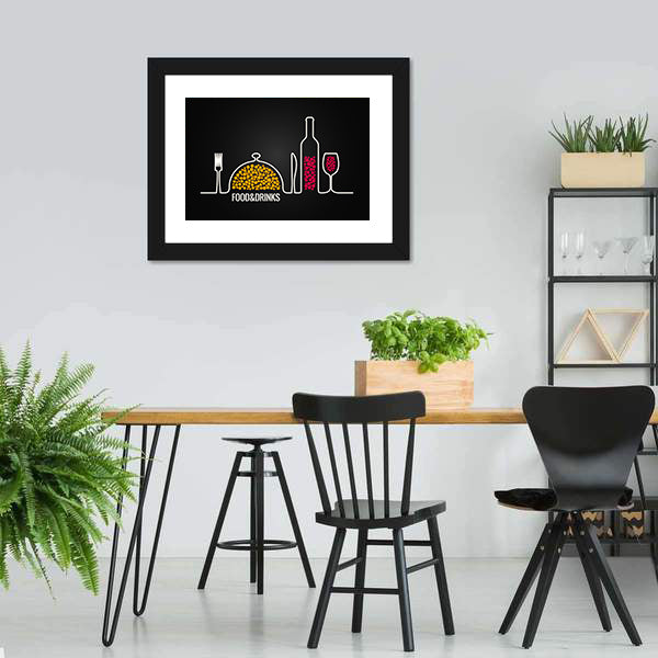 Food And Drink Menu Canvas Wall Art
