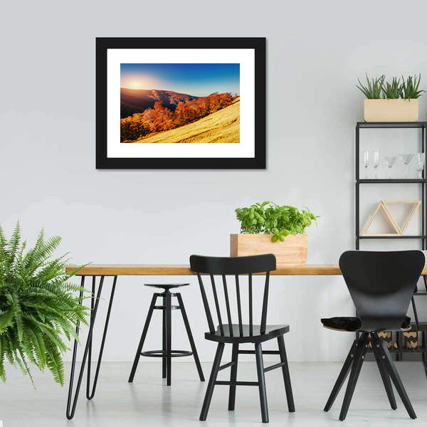 Forest Road In Autumn Canvas Wall Art-5 Horizontal-Gallery Wrap-22" x 12"-Tiaracle